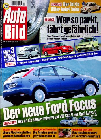 Deckblatt Auto Bild (34/2003)